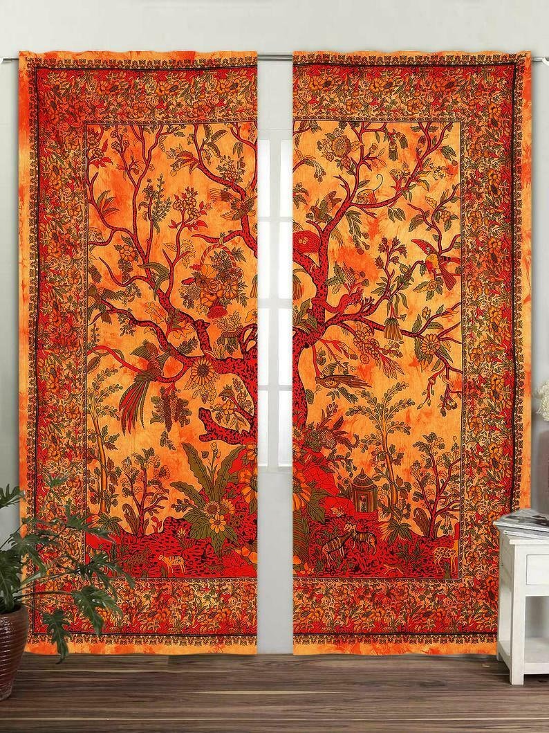 Multi Design Mandala Door & Window Curtains Hippie Tapestry | Etsy