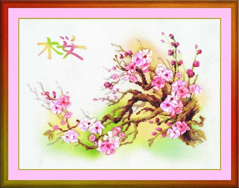 SAKURA Counted Cross Stitch Kit RIOLIS