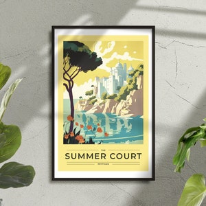 Le tribunal d'été - inspiré de l'ACOTAR / Un tribunal d'épines et de roses - affiche de voyage vintage - rétro - téléchargement numérique