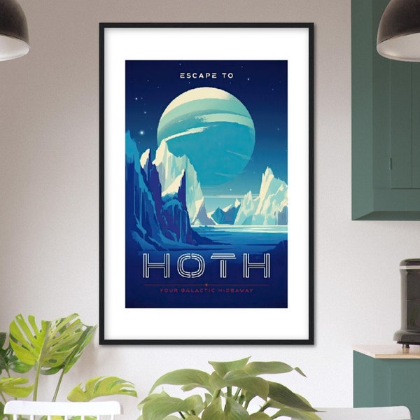 Hoth - Star Wars Inspired Vintage Travel Poster - Digital Download