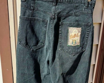 Women's Vintage BUFFALO Jeans Size 31 Tall, Women's Vintage Dark Wash Denim Pants