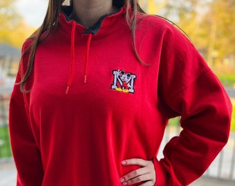 Vintage Embroidered Mickey Mouse Pullover Sweatshirt