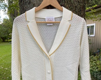 Vintage Women's Tradition Cardigan Sweater Size Small, Retro Acrylic Sweater With Buttons