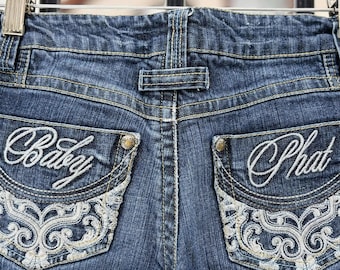 Girls Baby Phat Skinny Jeans Size 10 Years, Vintage Kids Clothing
