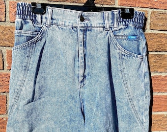 Vintage Women's Denim Shorts, Retro High Waisted Jean Shorts Size Large