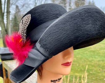 Vintage Betmar Wool Felt Fedora Style Hat With Attached  display picture 2