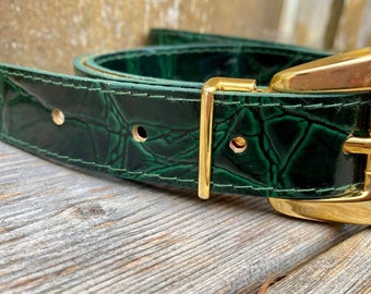 Dark green belt womens clearance