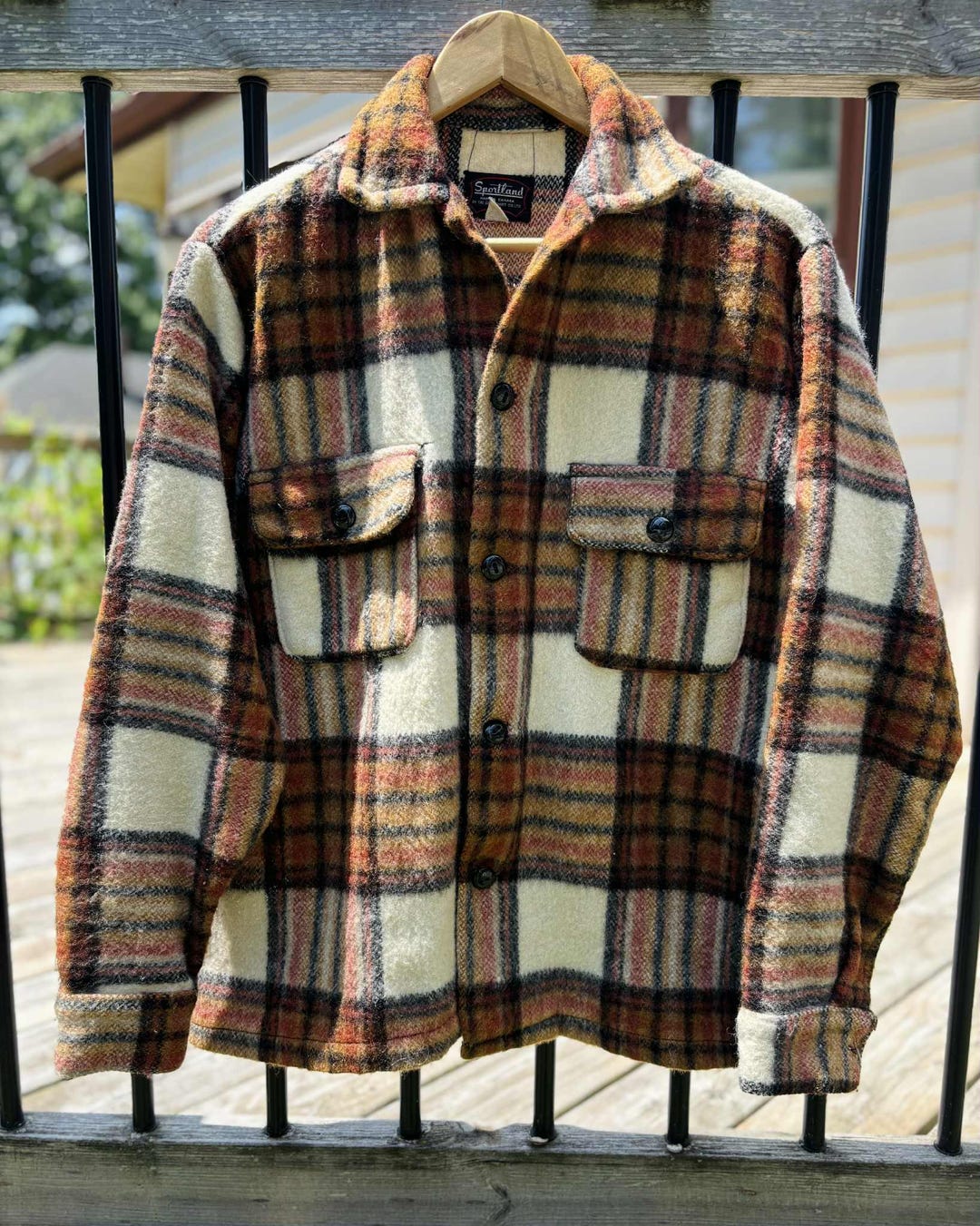 ジャケット・アウター 50's Vintage Wool Jacket Vintage Weather Wise Outdoorsman Wool Jacket SZ L - Etsy
