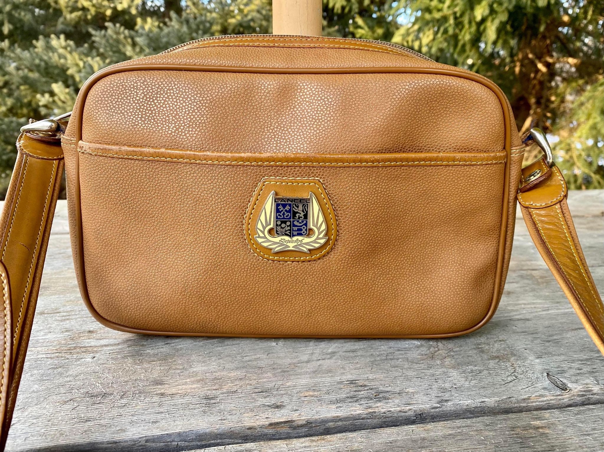 Vintage LANCEL Paris Leather Shoulder Bag Purse - Etsy