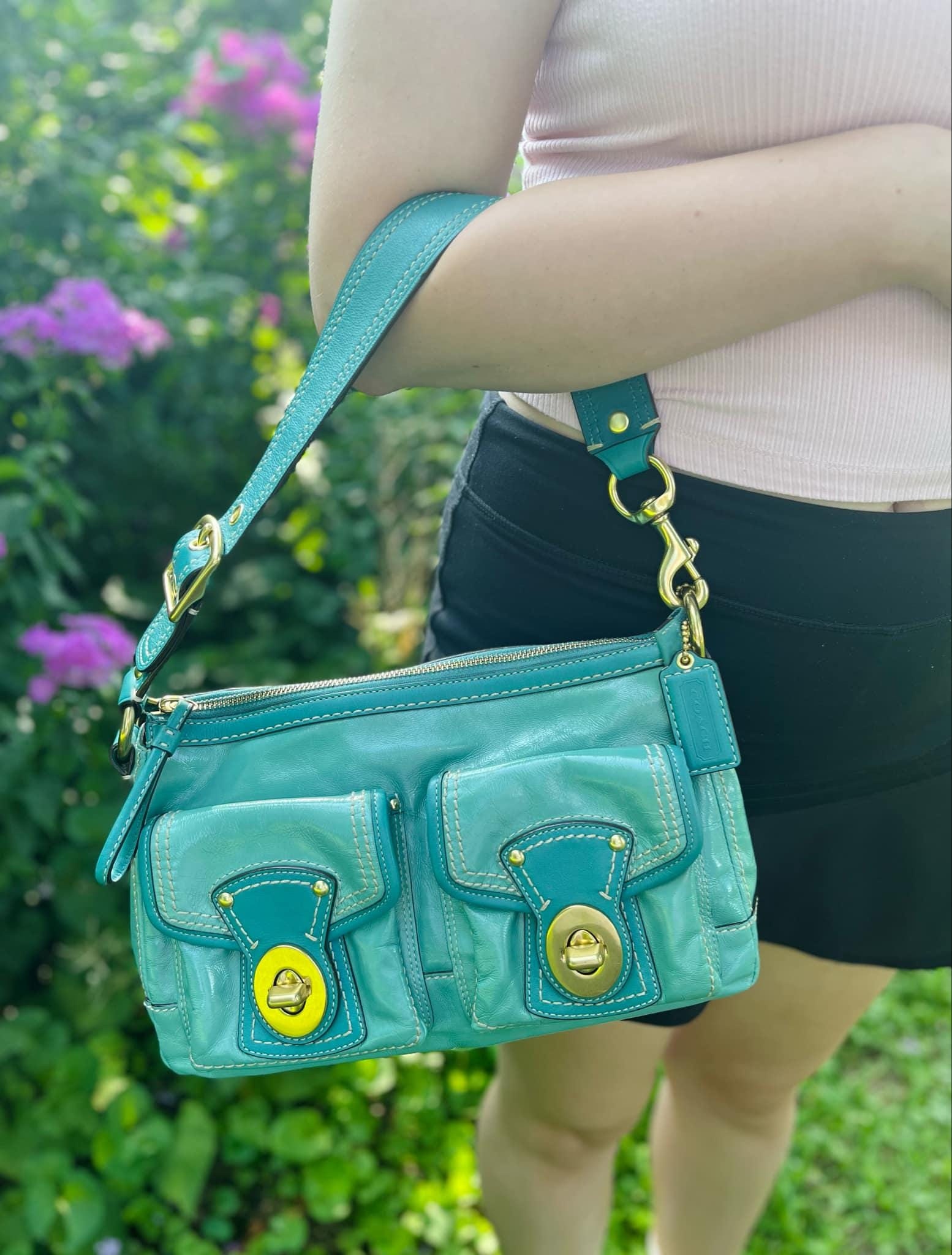 Coach turquoise bag new arrivals