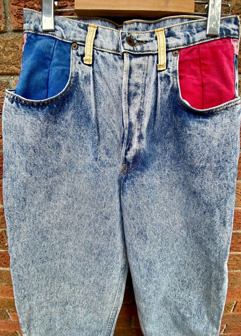Vintage C17 C Dix Sept Acid Wash High Waisted Jeans 90's - Etsy