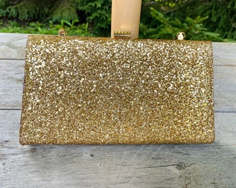 gold formal clutch
