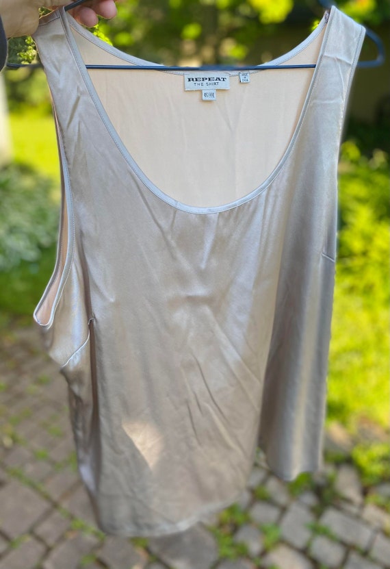 Women's Silk Sleeveless Blouse, REPEAT Silk Shirt… - image 2