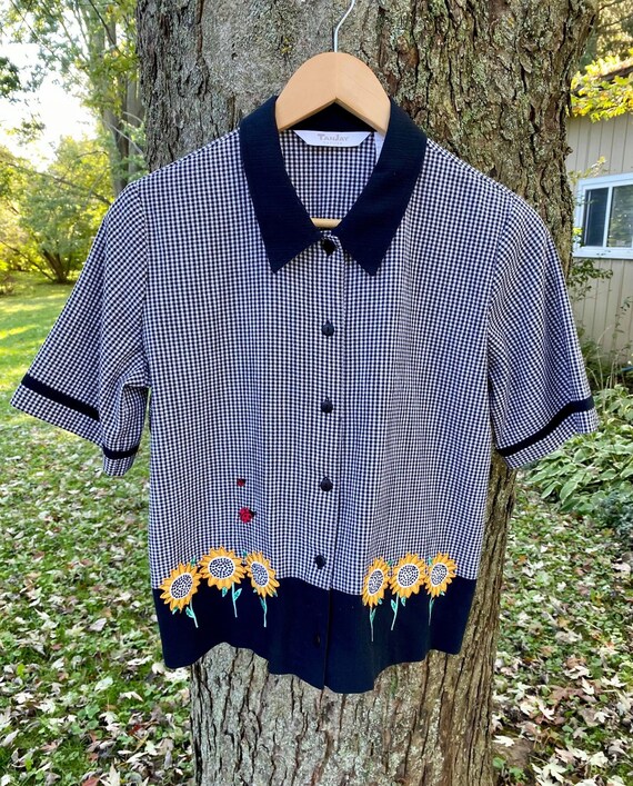 Camisa de botones girasol TanJay mujer Blusa a - Etsy España