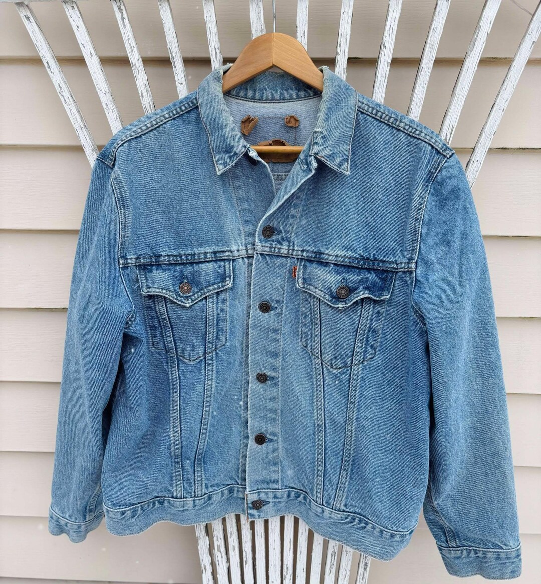Men's Vintage Levi's Orange Tab Light Wash Denim Jacket, Vintage