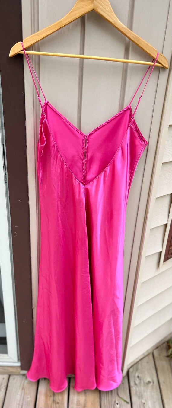 Vintage Silk & Satin Maxi Slip Dress Nightie, Vin… - image 5