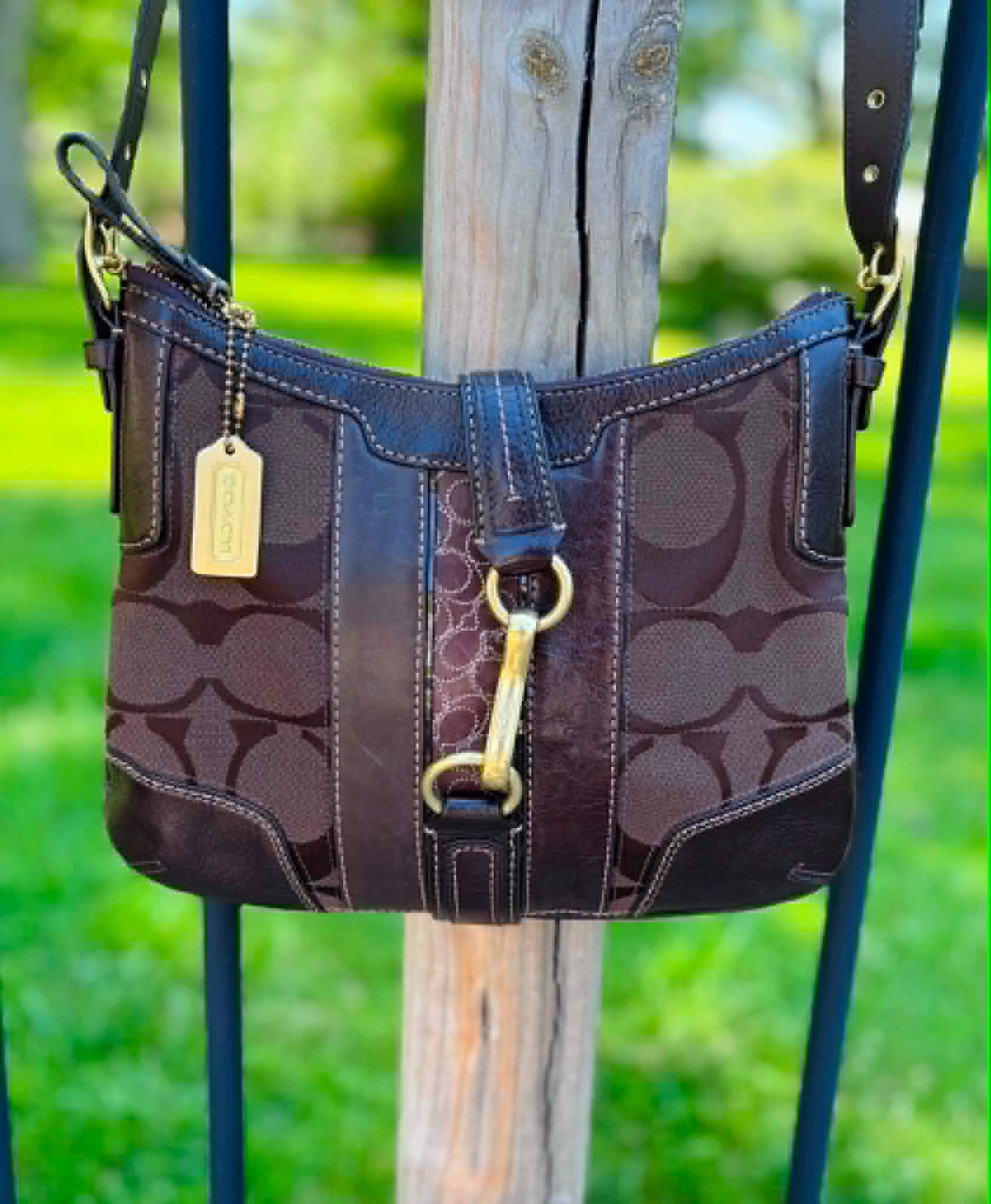 Vintage Brown Coach Shoulder Bag - Etsy Canada