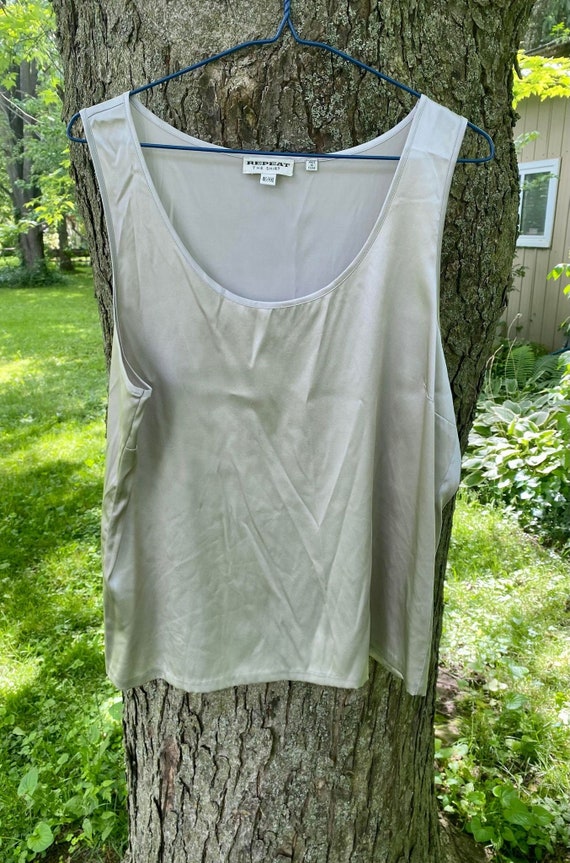 Women's Silk Sleeveless Blouse, REPEAT Silk Shirt… - image 1