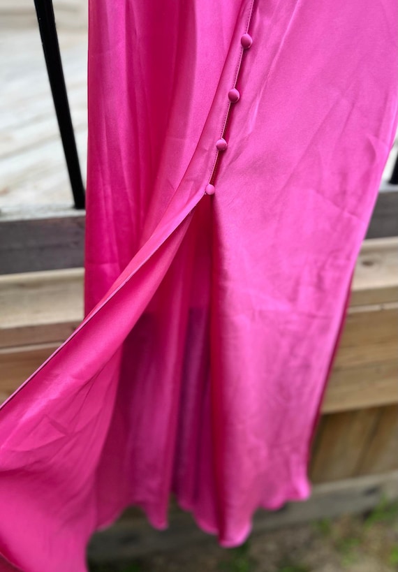 Vintage Silk & Satin Maxi Slip Dress Nightie, Vin… - image 3