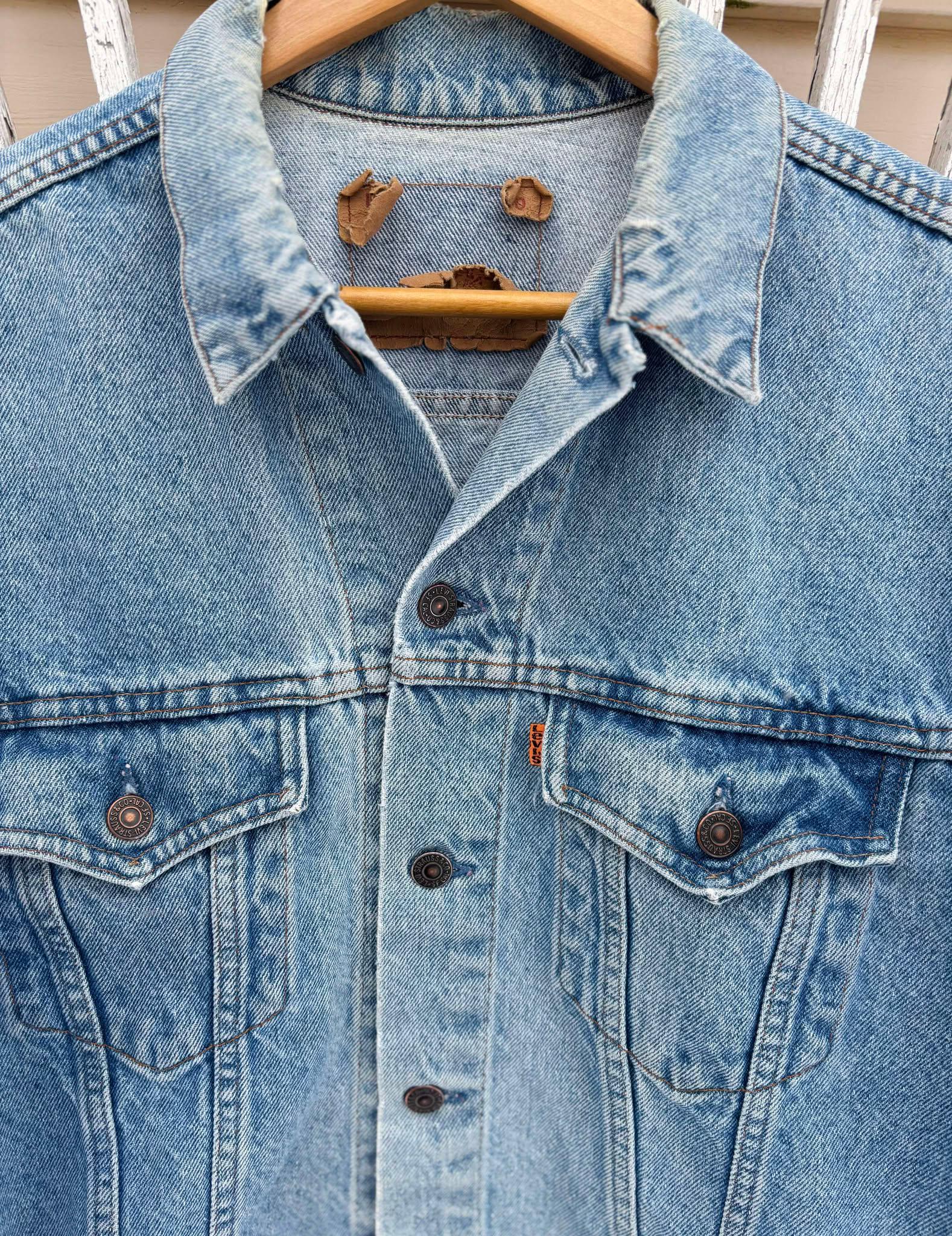Men's Vintage Levi's Orange Tab Light Wash Denim Jacket, Vintage