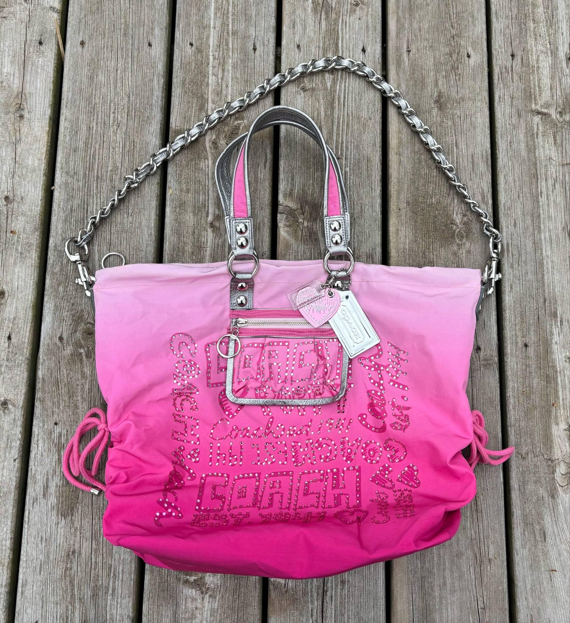 バッグ coach poppy Shoulder Bag pink 3way 2000's COACH Poppy Pink Ombre Story Patch Spotlight