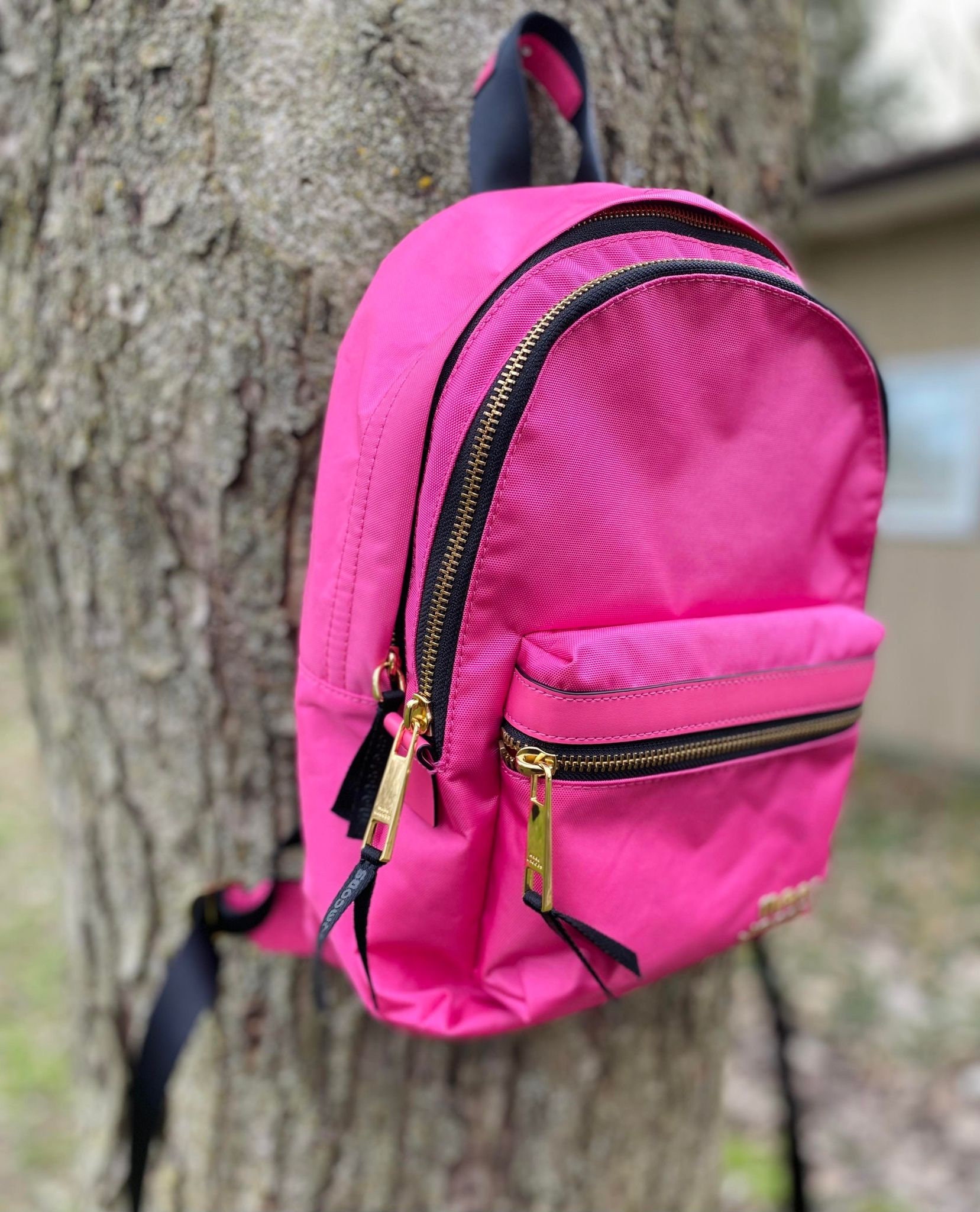 Marc Jacobs Pink Trek Pack Mini Backpack, Nylon Travel Bag
