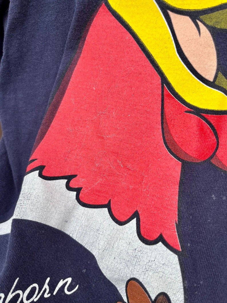 Vintage 1997 Warner Bros Looney Tunes The Foghorn Leghorn Tee, Vintage Admit One T-Shirt Size Small afbeelding 4