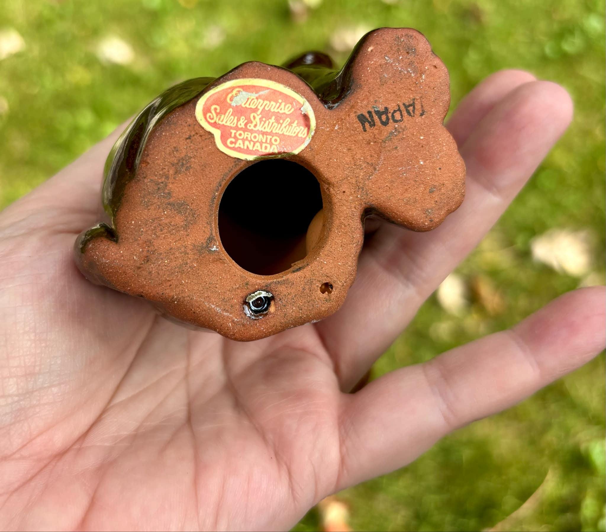 Vintage 1950's Ceramic Chained Dog and Puppies Figurines Made in