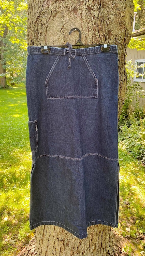 Vintage Brody Maxi Jean Skirt, 90s Y2K Long Denim 