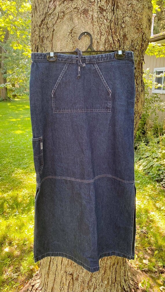 Vintage Brody Maxi Jean Skirt, 90s Y2K Long Denim 