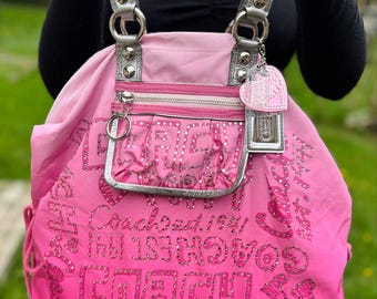 バッグ coach poppy Shoulder Bag pink 3way 2000's COACH Poppy Pink Ombre Story Patch Spotlight