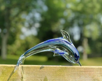 Glass Dolphin Figurine Decoration