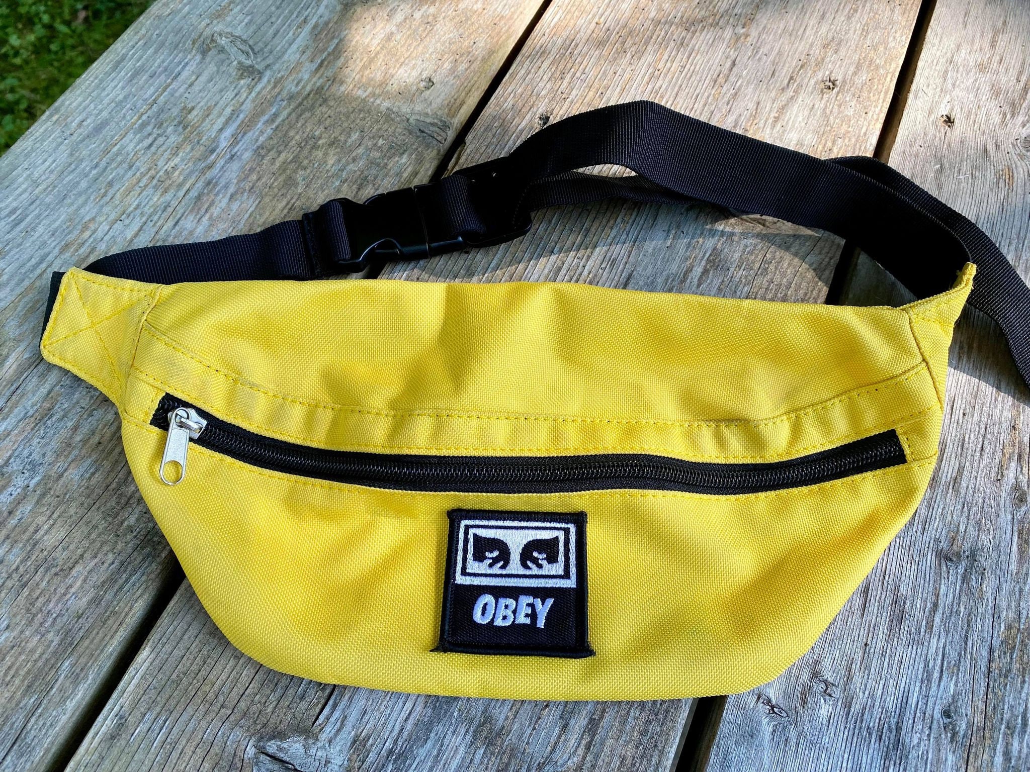 Obey Fanny Pack Waist Pack Yellow Bum Hip Bag Etsy