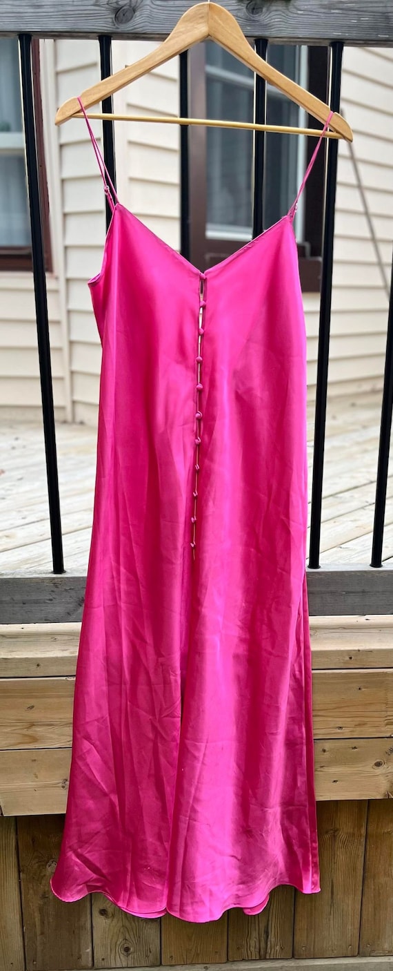 Vintage Silk & Satin Maxi Slip Dress Nightie, Vin… - image 6