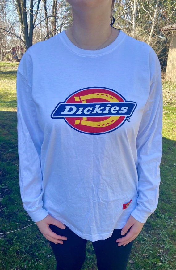 Men s DICKIES Logo Long Sleeve T shirt Size XL Etsy UK