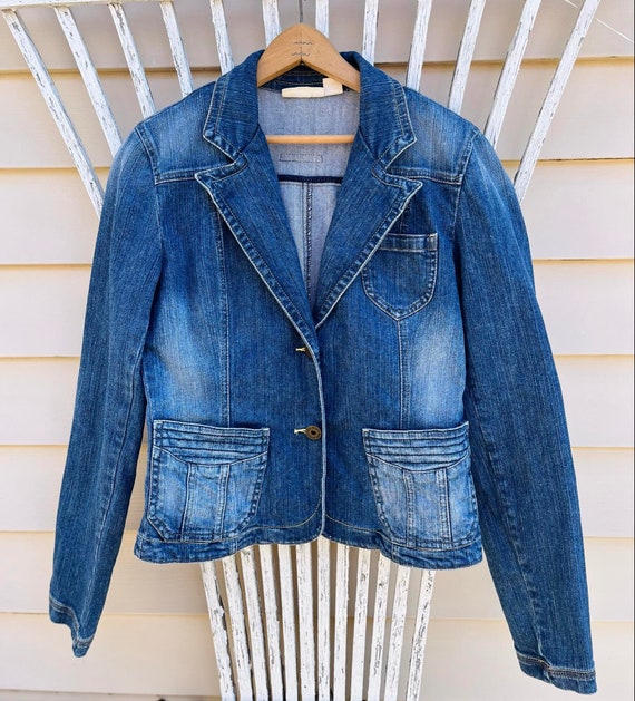 Women's Y2K DKNY JEANS Denim Jacket, Vintage Jean… - image 1
