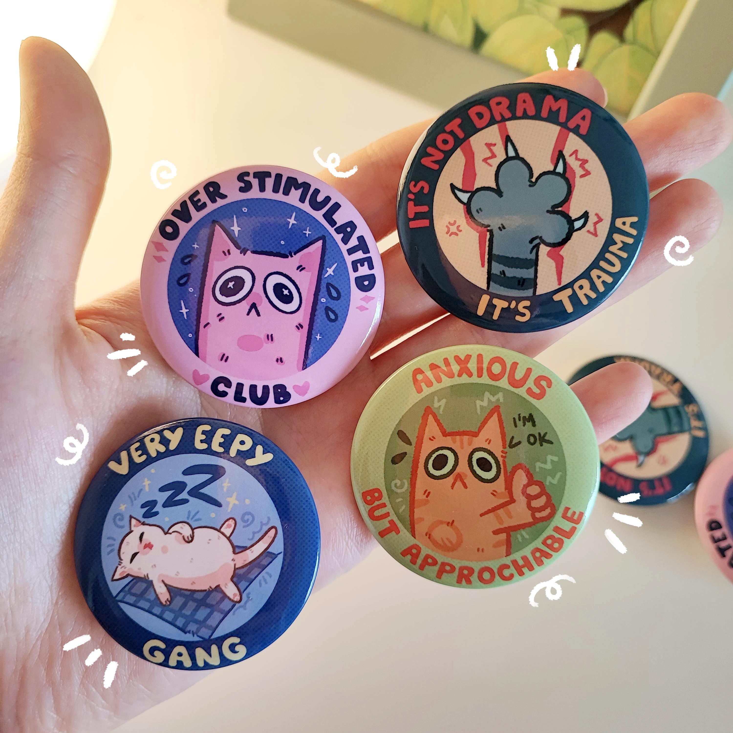 Meme cat pin - Etsy België, image size:3000x3000