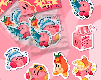 Pacchetto di adesivi di Kirby - Fanart