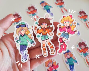 Super Princess Stickers - Mario Kart World
