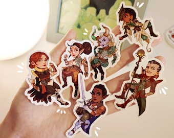 Dragon Age: The Veilguard - Vinyl Stickers - Harding, Neve, Lucanis, Bellara, Taash, Davrin, Emmrich