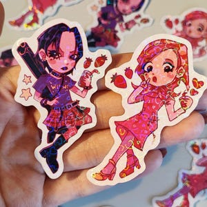 Nana and Hachi anime cute stickers - Holo heart waterproof sticker