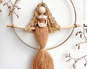Sirènes en macramé avec soutien-gorge coquillage