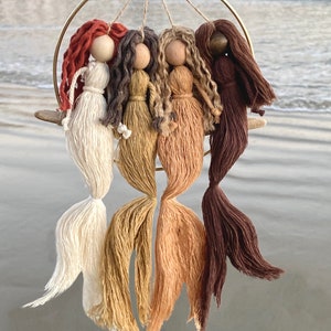 Macramé Mermaids | fibre art | macramé doll