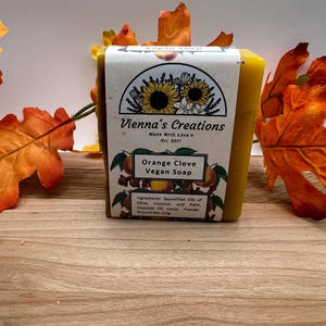 Orange clove vegan soap