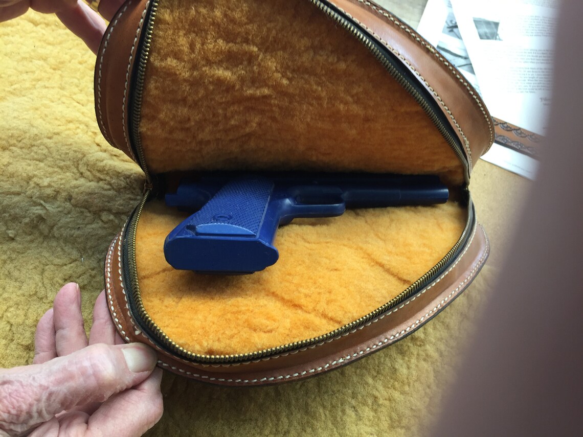 Leather Pistol Gun Case Etsy