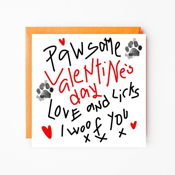 From the Dog Valentine's Day Card, card from granddog, for dog dad, for dog mum, for dog owner, for dog grandparents, written by dog