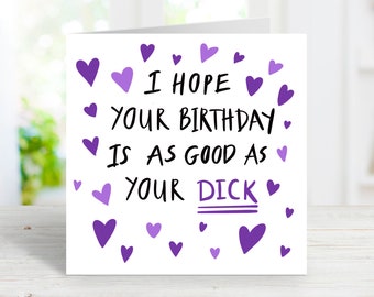 Funny Birthday Card, Rude June birthday card For Boyfriend, Husband, Partner, For him, quirky,june