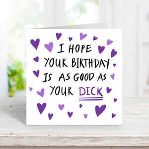 Funny Birthday Card, Rude June birthday card For Boyfriend, Husband, Partner, For him, quirky,june