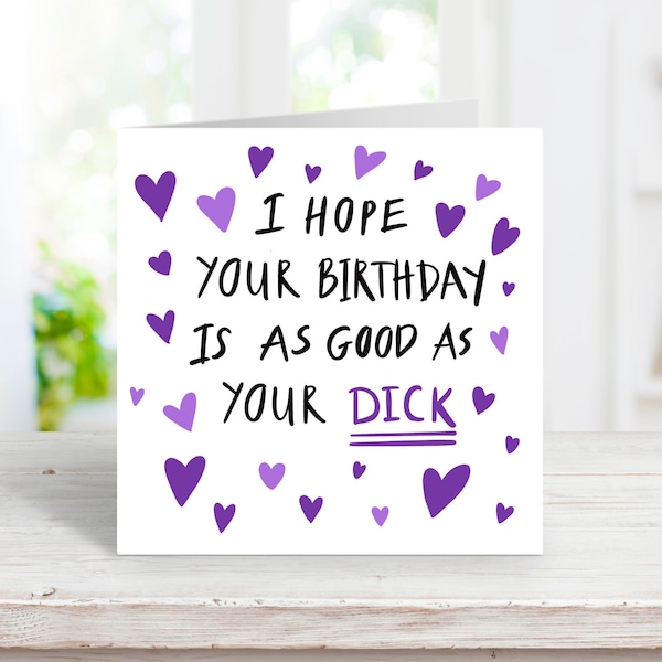 Funny Birthday Card, Rude June birthday card For Boyfriend, Husband, Partner, For him, quirky,june