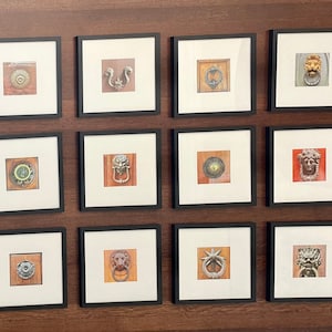 Framed Italian Door Knockers Photo Array